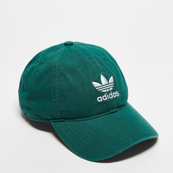 Adidas Originals Relaxed Strapback Cap in Dark Green - Picture 1 of 2